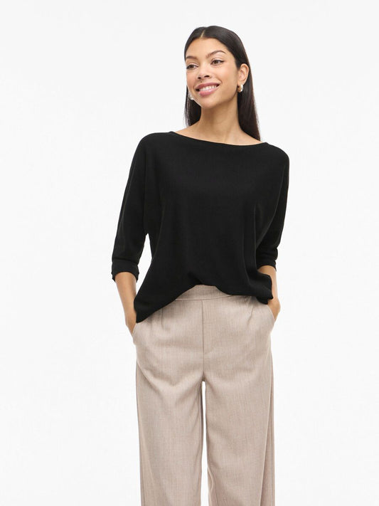 TOP EN MAILLE MANCHES 3/4